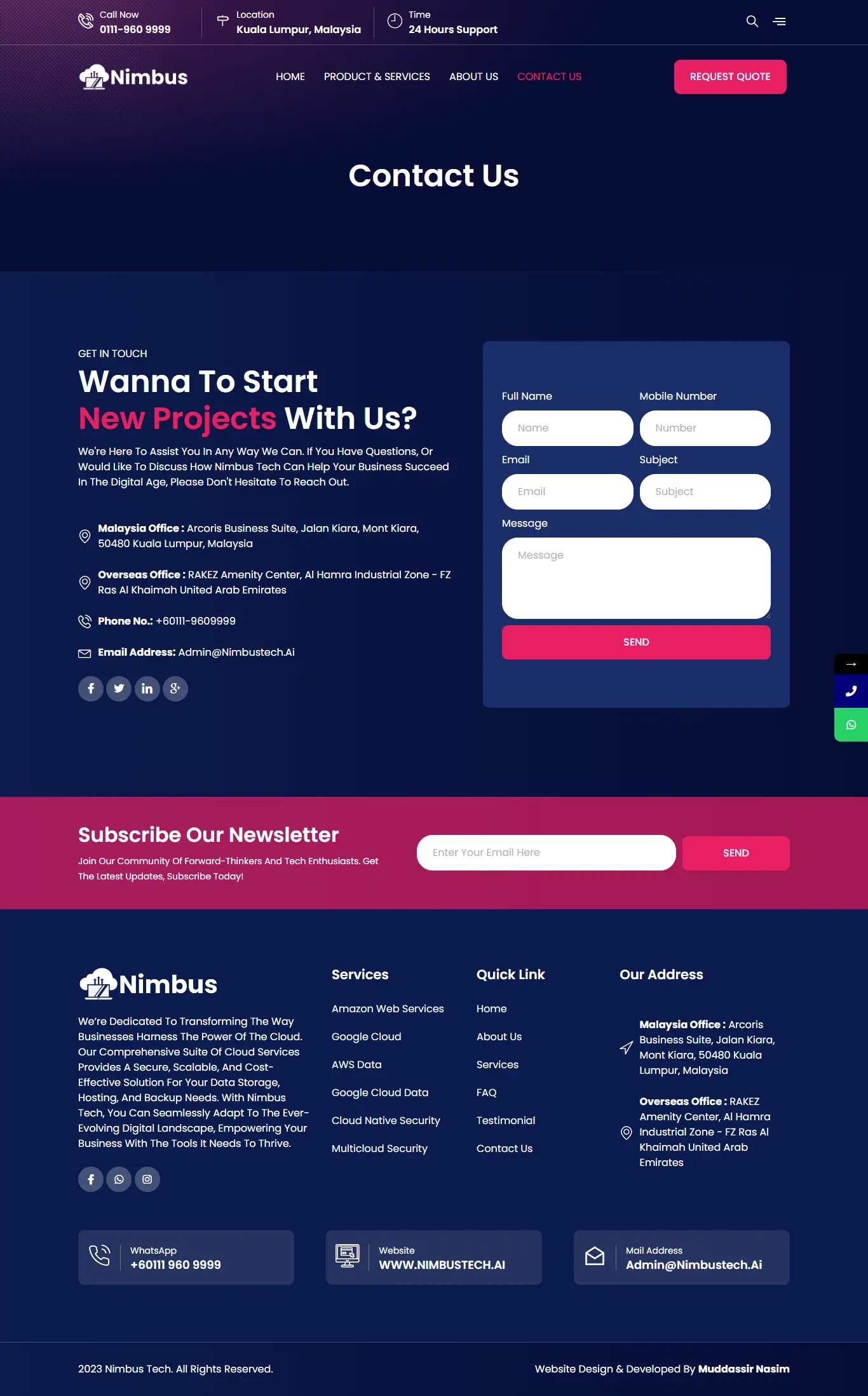 Responsive Singapore travel website with local SEO focus, nimbustech contact us tengb