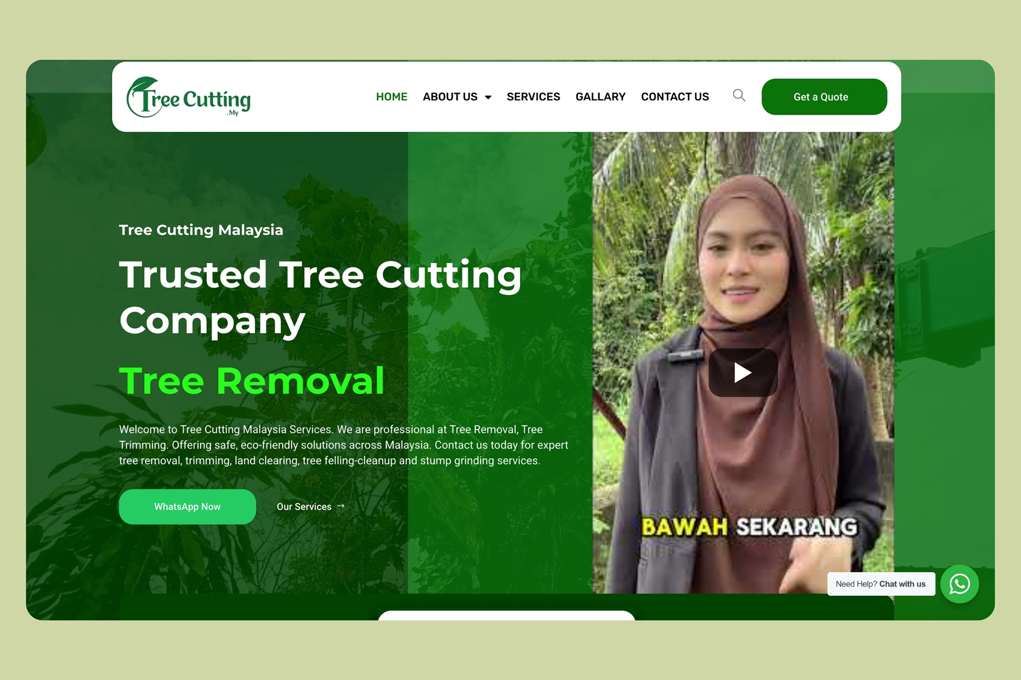Tree Cutting Sdn Bhd responsive web design