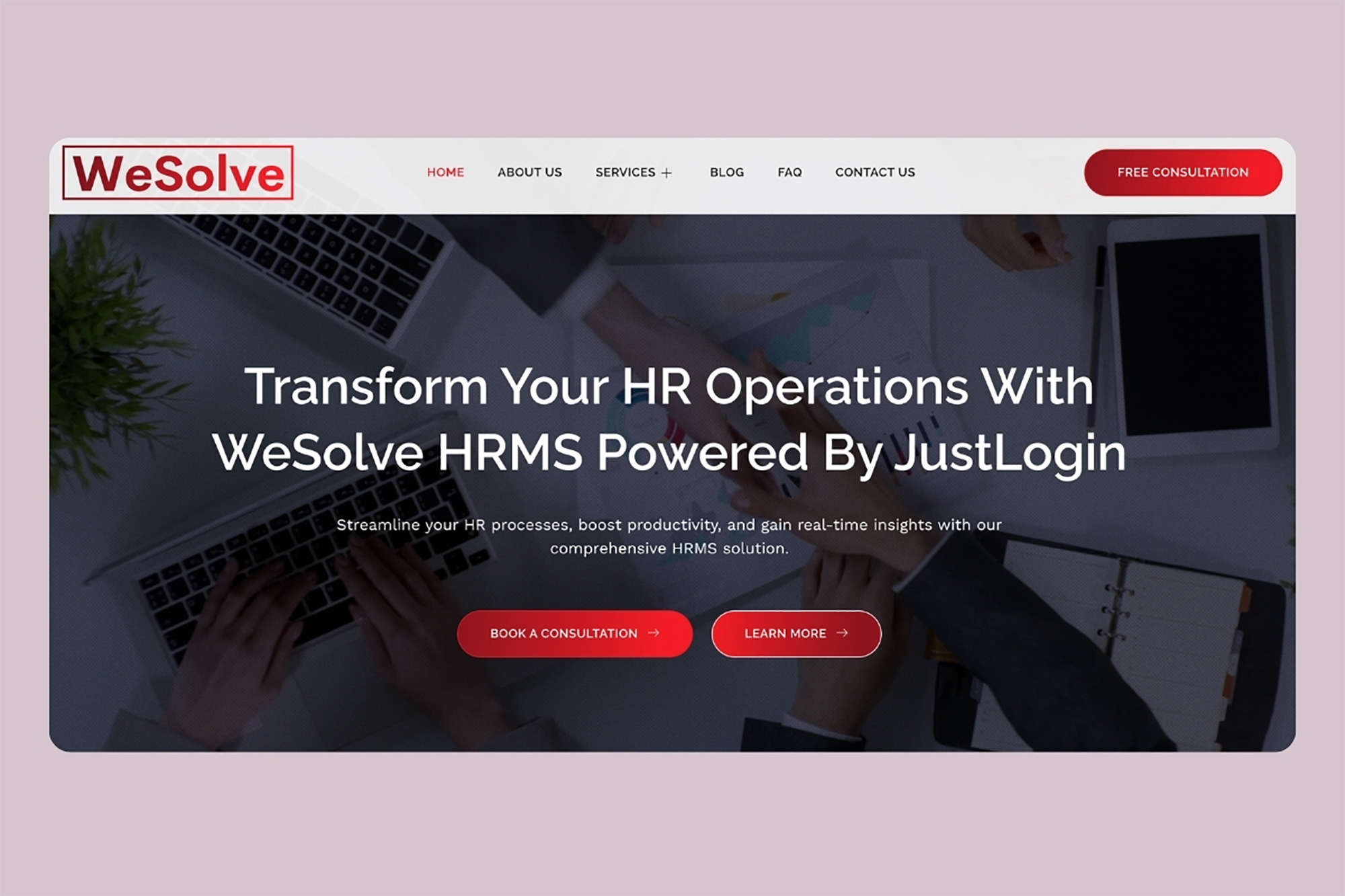 WeSolve Solutions web project by TEN-GB