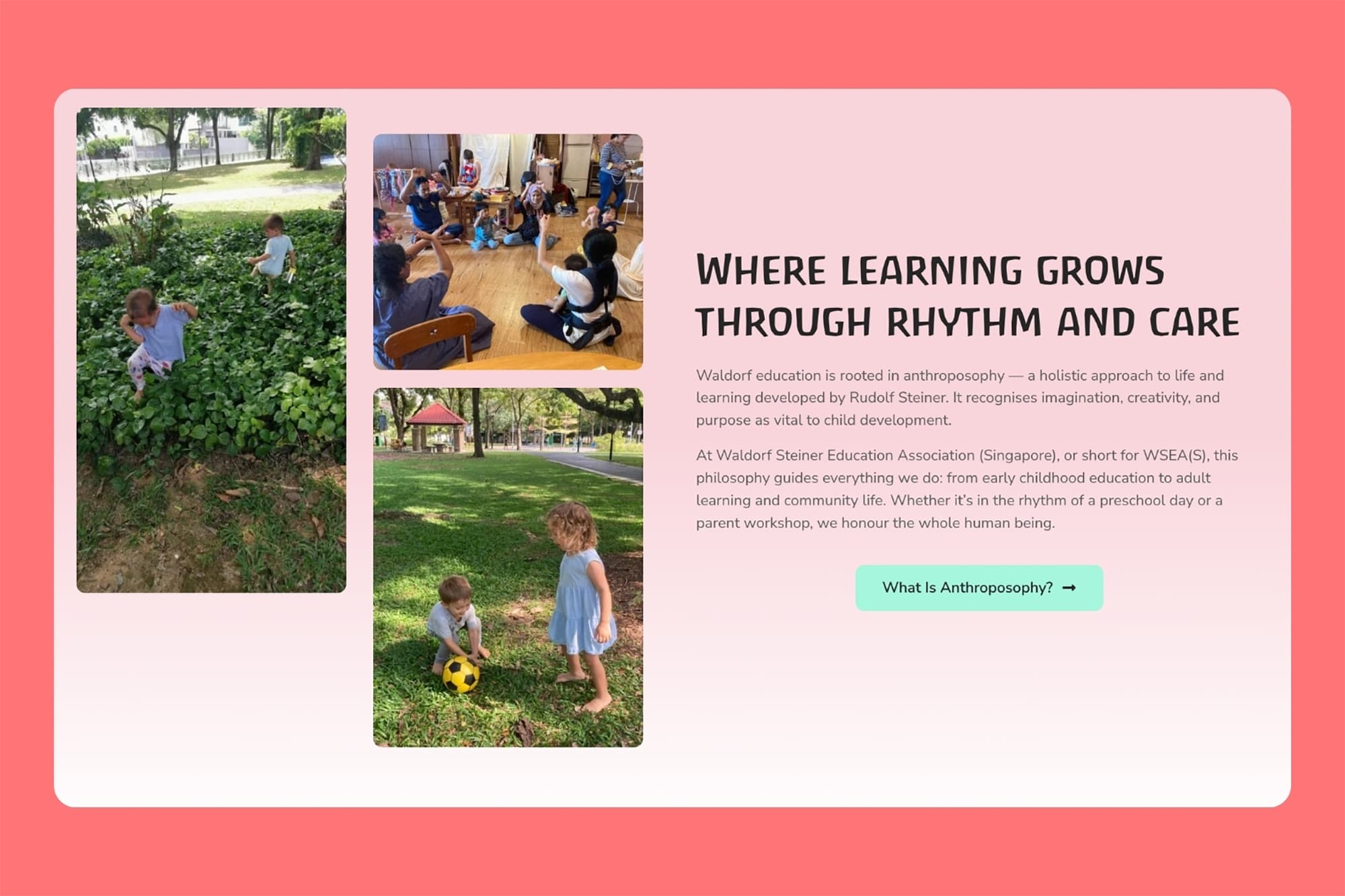Waldorf Steiner Singapore learning programs layout