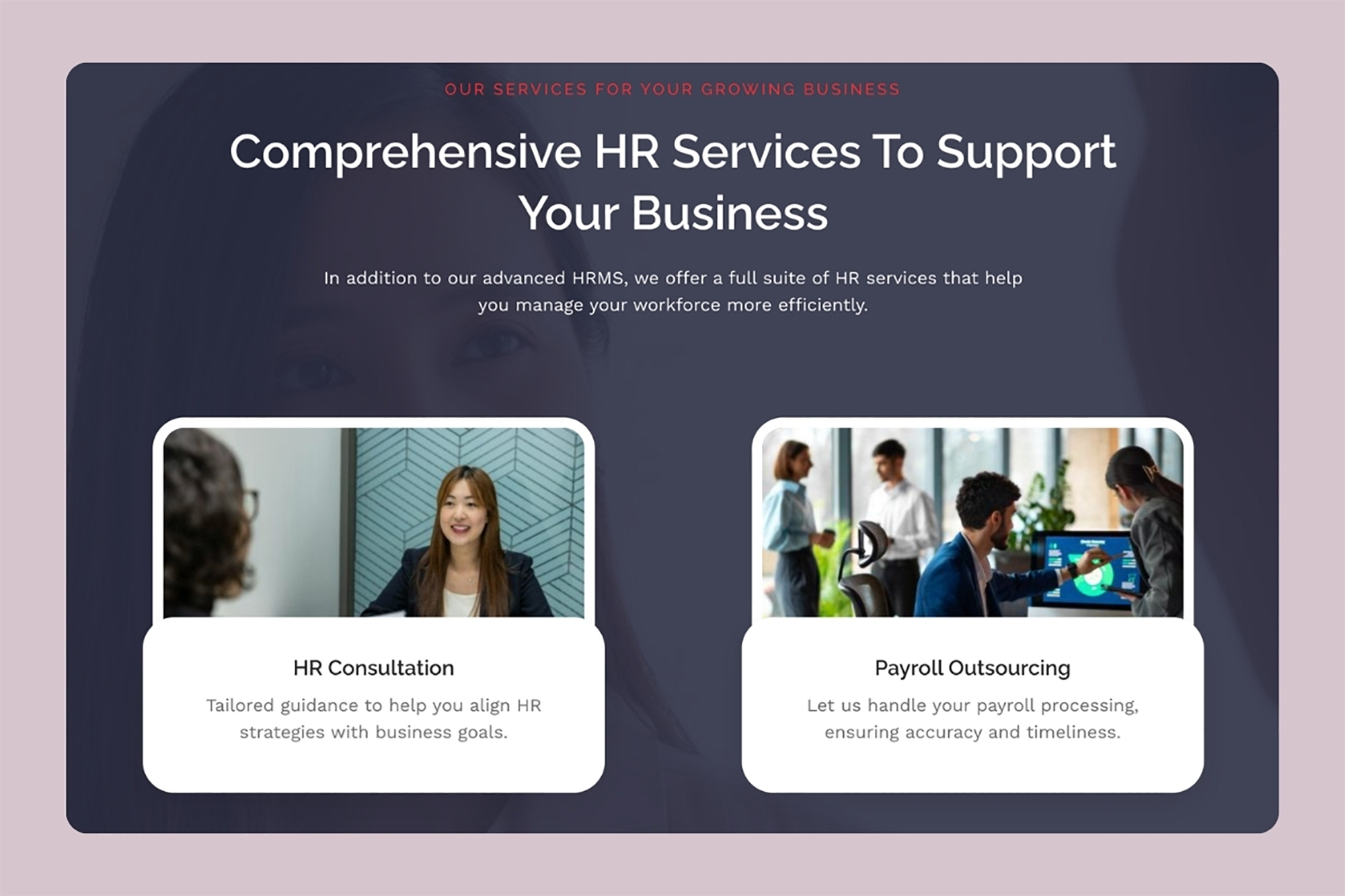 WeSolve Solutions services page view