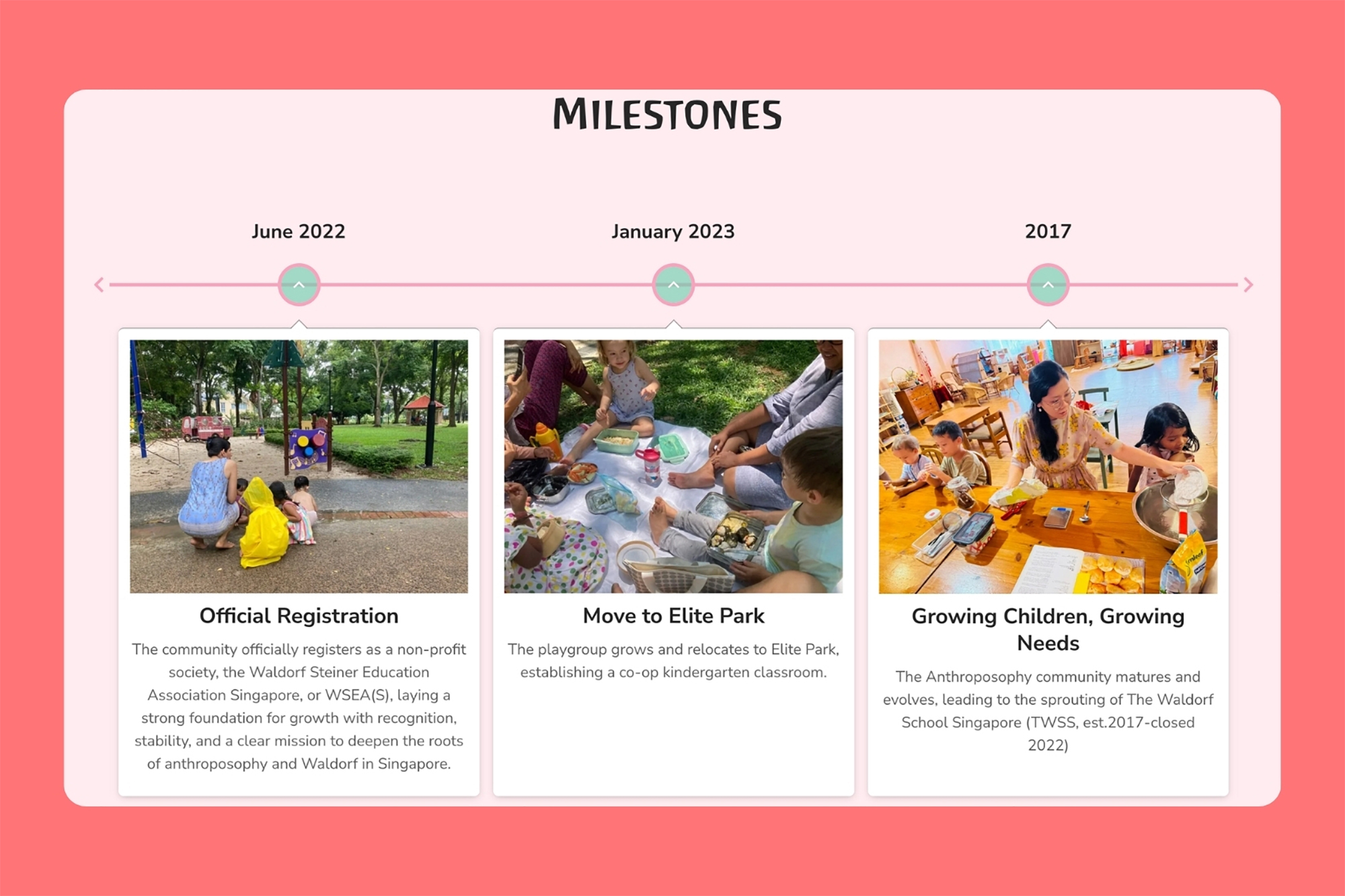 Waldorf Steiner Singapore learning programs layout
